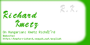 richard kmetz business card